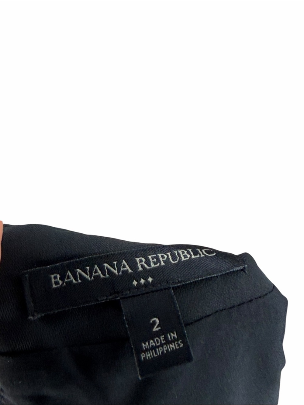 BANANA REPUBLIC Factory Black V-Neck Midi Sheath Dress Women's Size 2 LBD Career - Picture 4 of 5